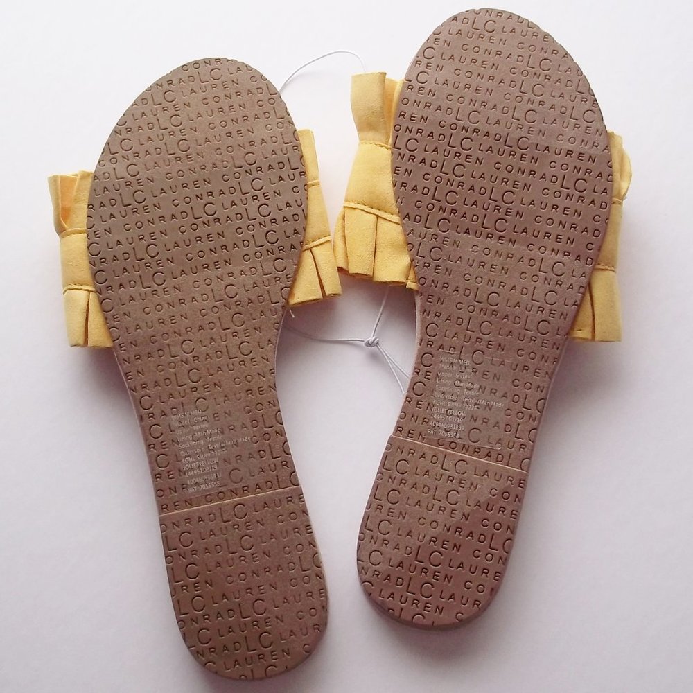 LC Lauren Conrad Yellow Slide Sandal NEW - Picture 4 of 6
